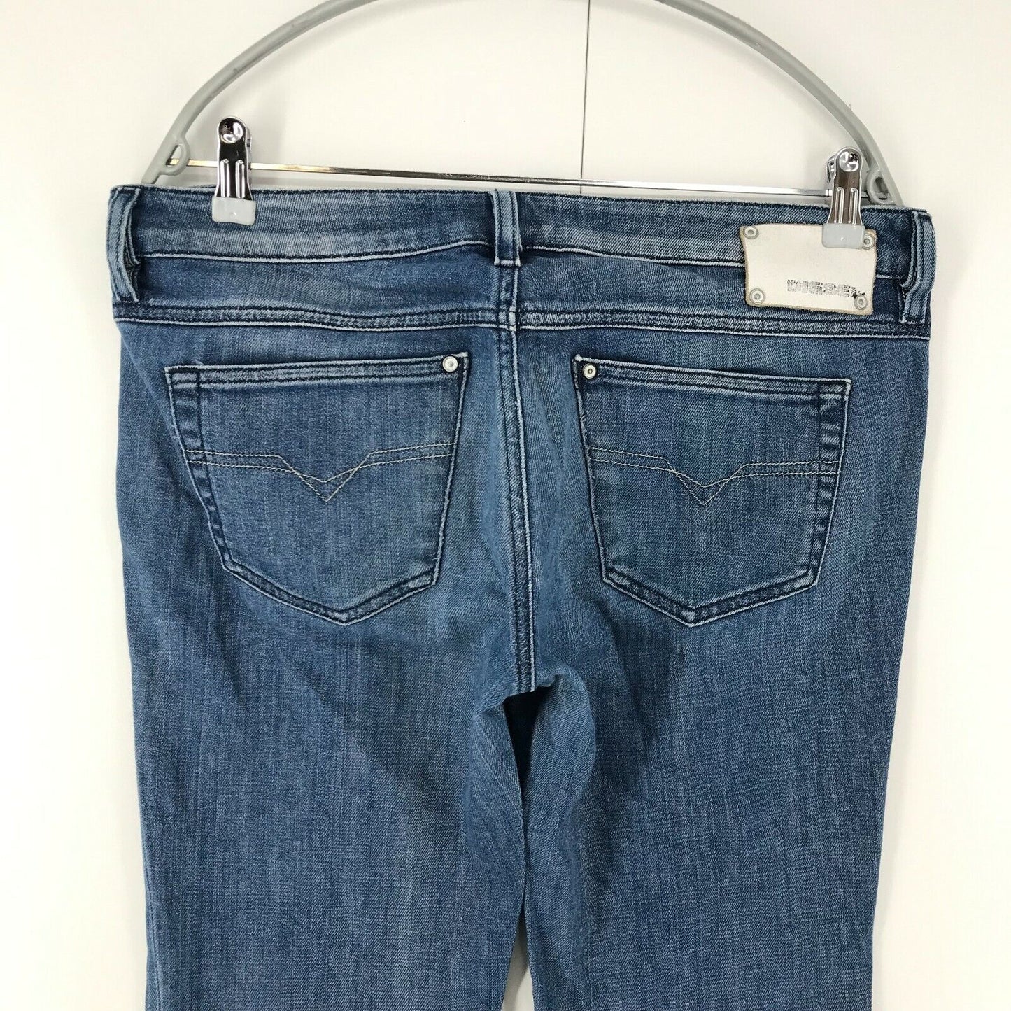 Diesel RONHARY Damen Blaue Stretch-Jeans in Slim Straight Fit W31 L32