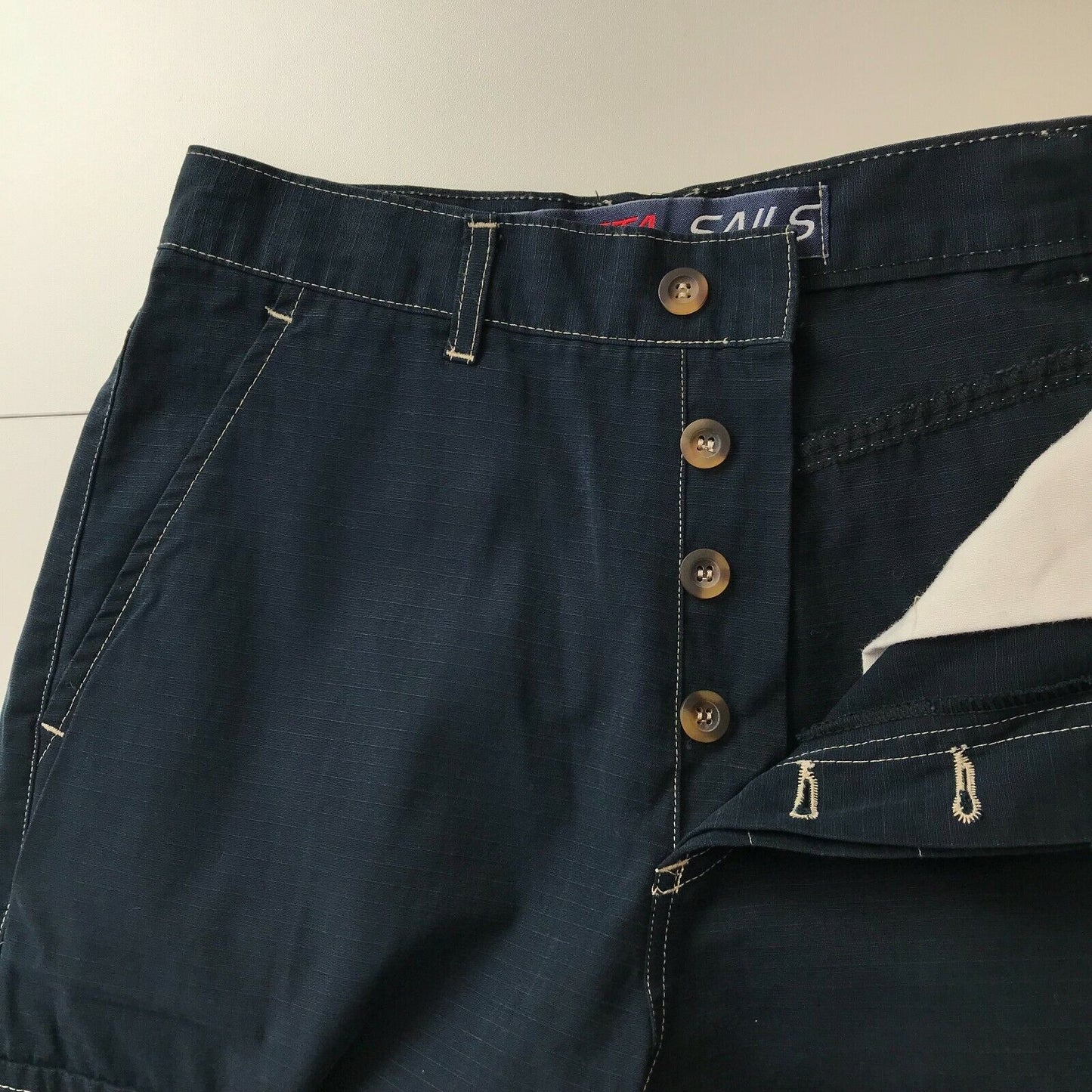 INVICTA Women Dark Blue High Waist Regular Tapered Fit Trousers Size EUR 42 W26