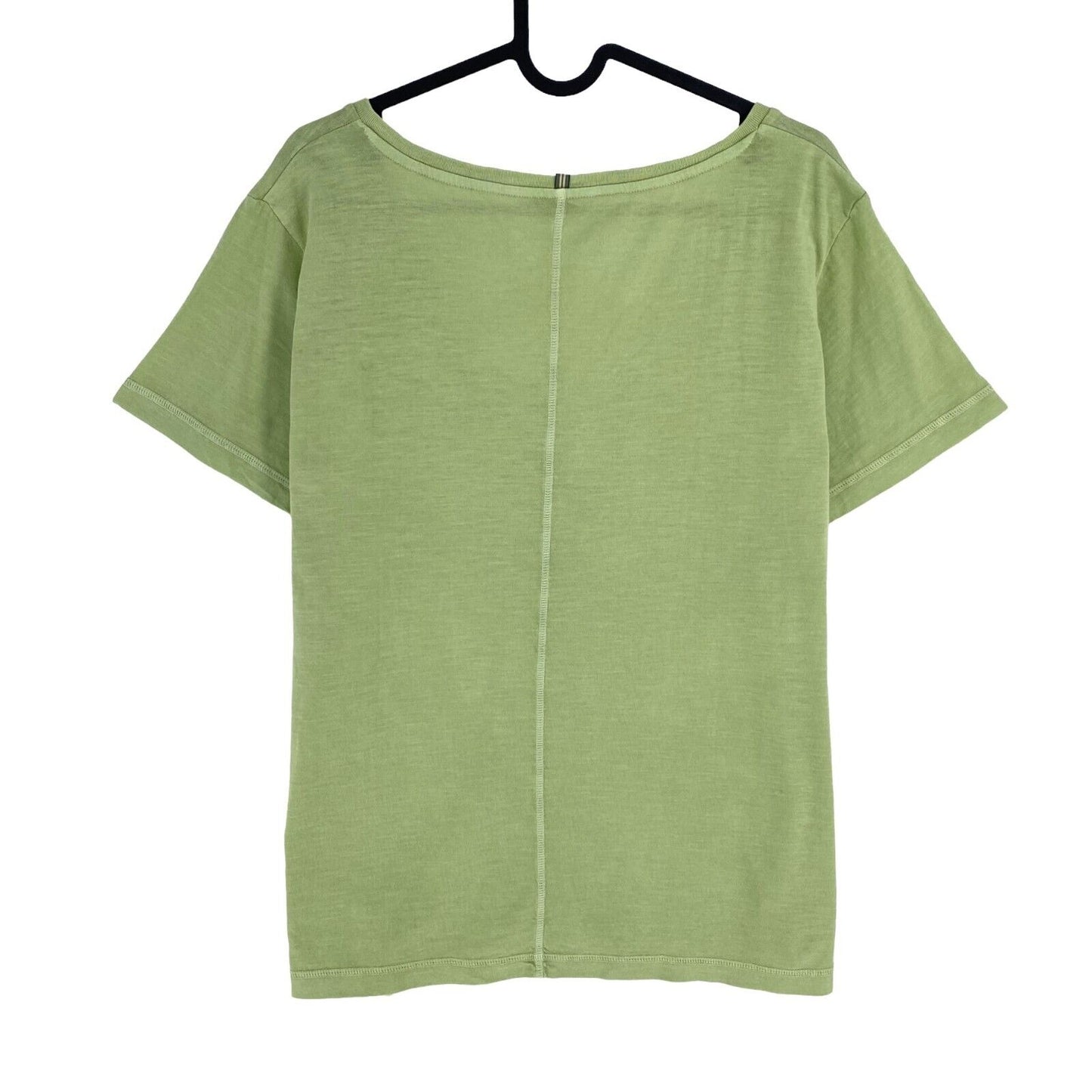 Camel Active Women Green Solid V Neck Short Sleeves T Shirt Size XL