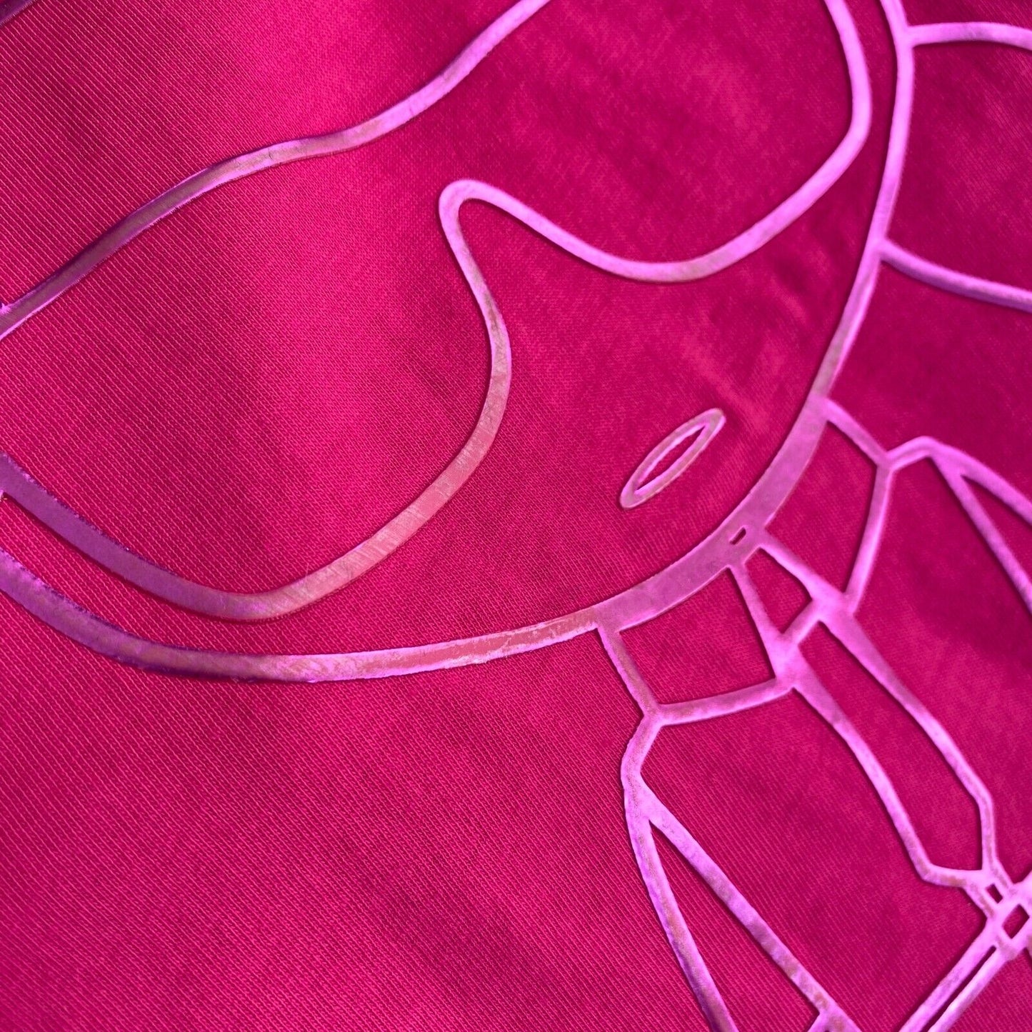 Karl Lagerfeld Pink Ikonik Karl Outline Rundhals-T-Shirt Größe S