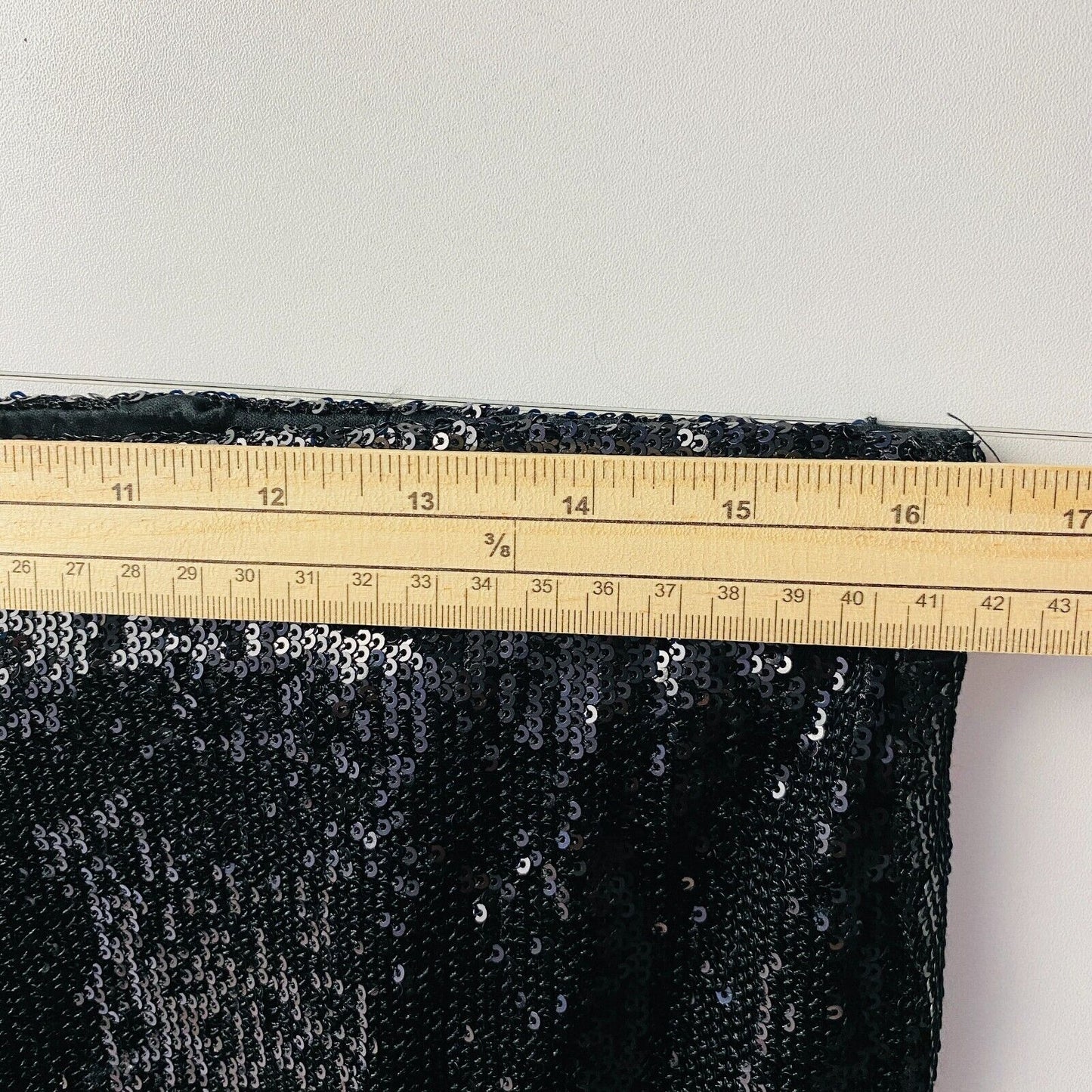 MANGO Women Black Regular Straight Fit Sequin Trousers Size XL