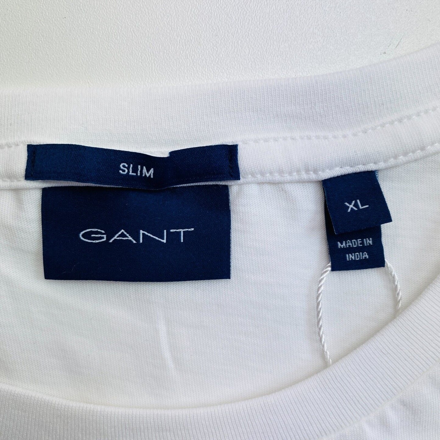 GANT White Original Slim Crew Neck T Shirt Size XL