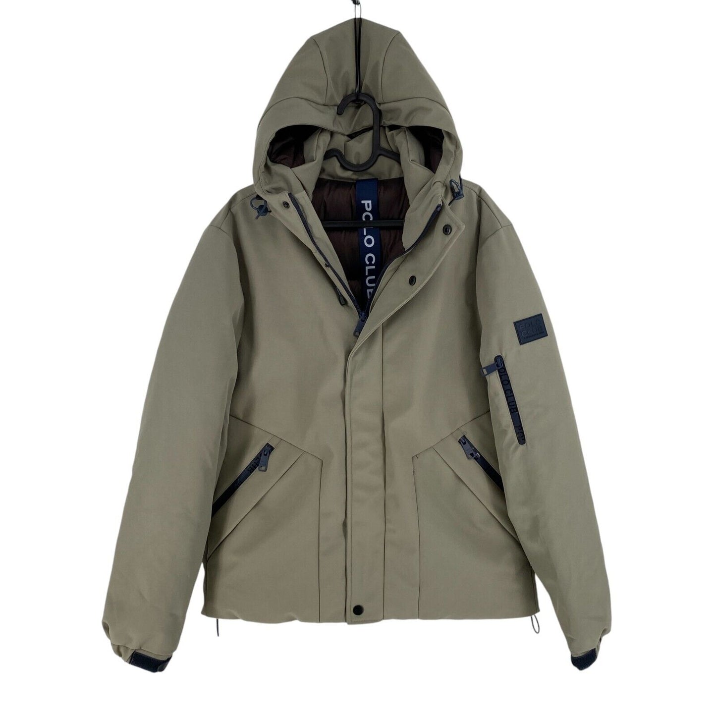 RRP €289 POLO CLUB Men Grey Hooded Padded Jacket Coat Size M