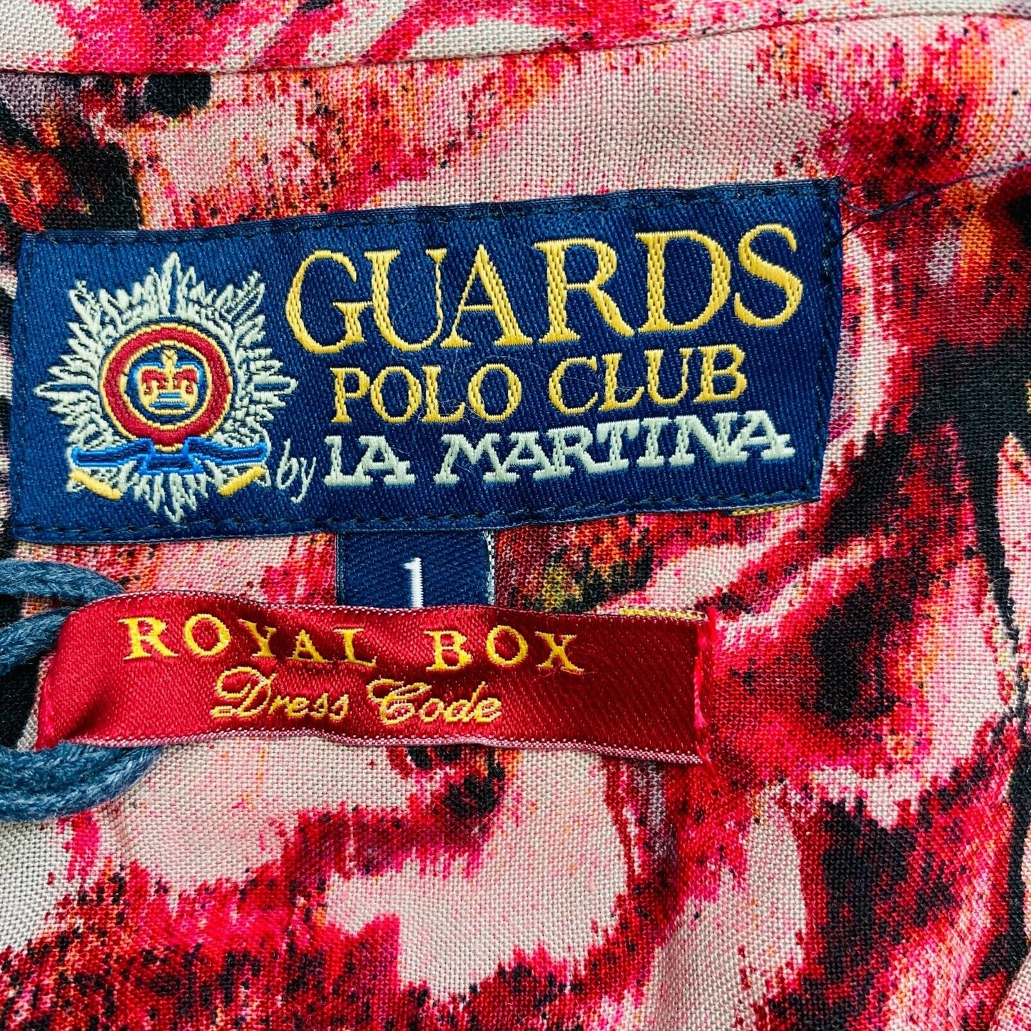 LA MARTINA Guards Polo Club Brown Floral Print Tartan Voile Shirt Size 1 / XS