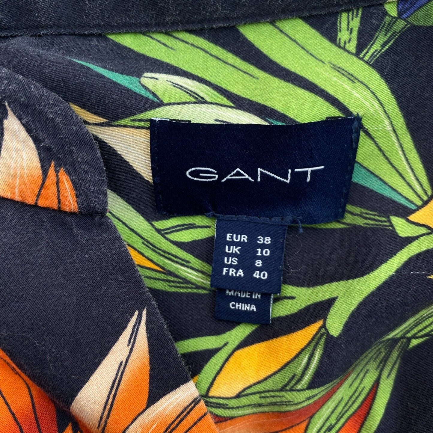 GANT Navy Blue Humming Bird Kaftan Dress Size EU 38 UK 10 US 8