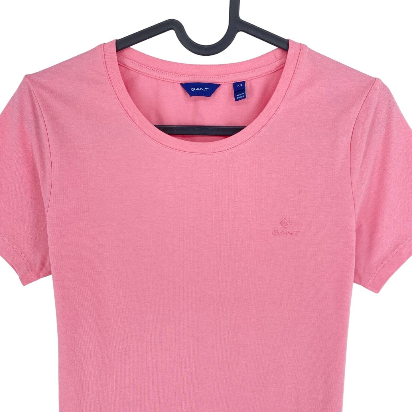 GANT Pink CTN/ELA Crew Neck T Shirt Size XS