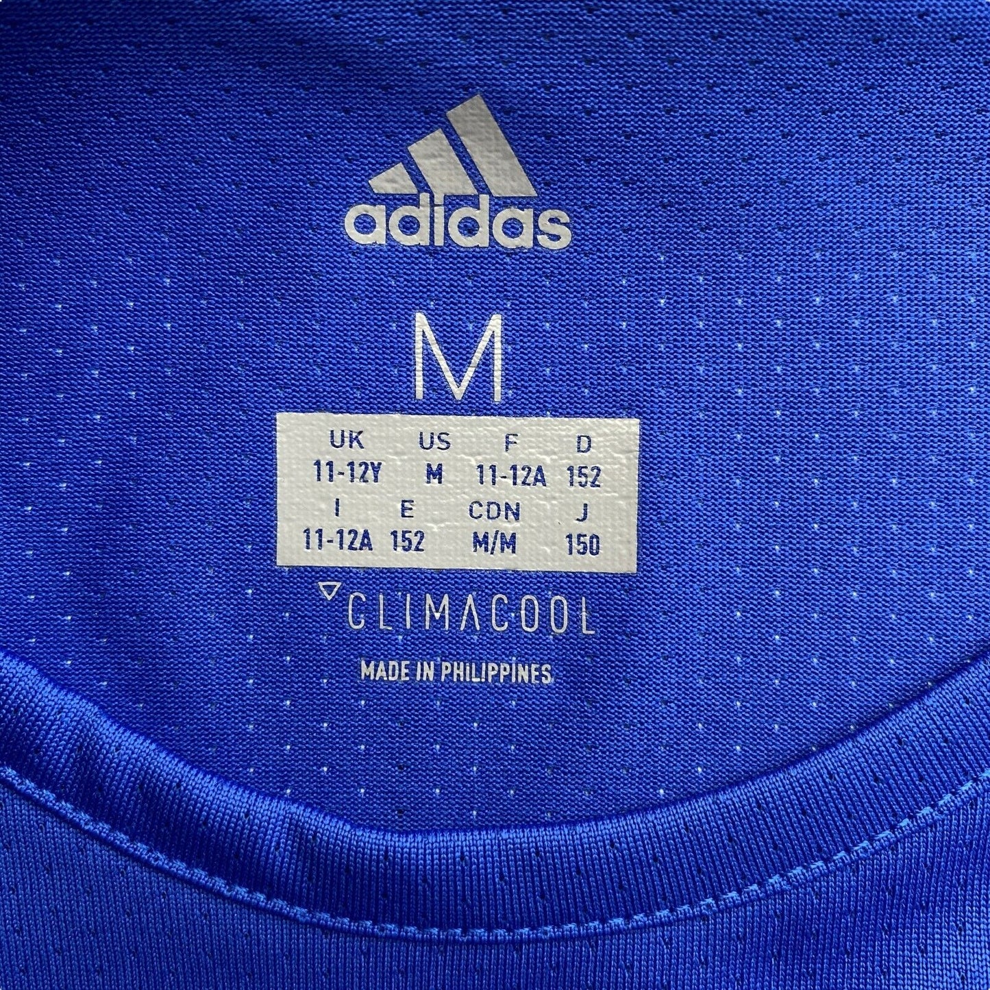 Adidas Climacool Blue Crew Neck T Shirt Size 11 - 12 Years