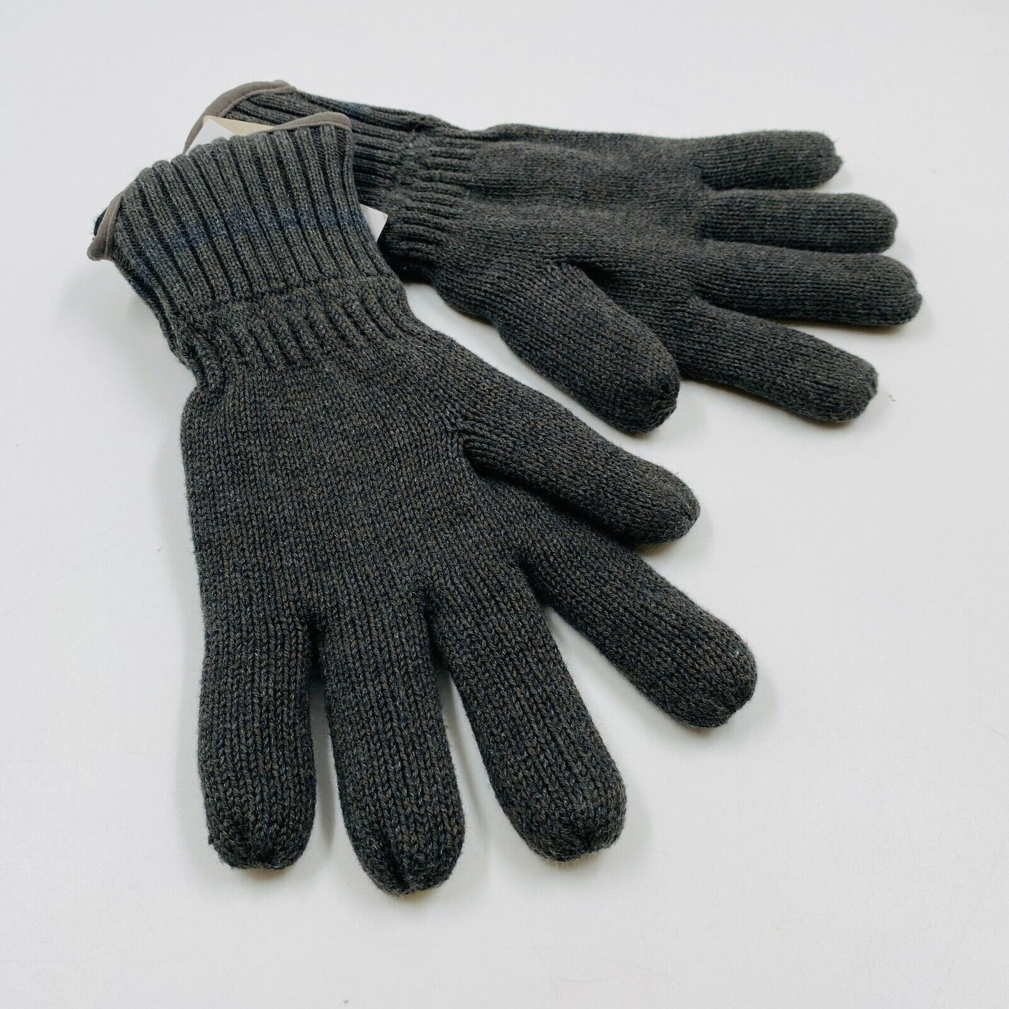 Camel Active Mens Dark Grey Cotton Insulated Warm Knit Gloves Size L