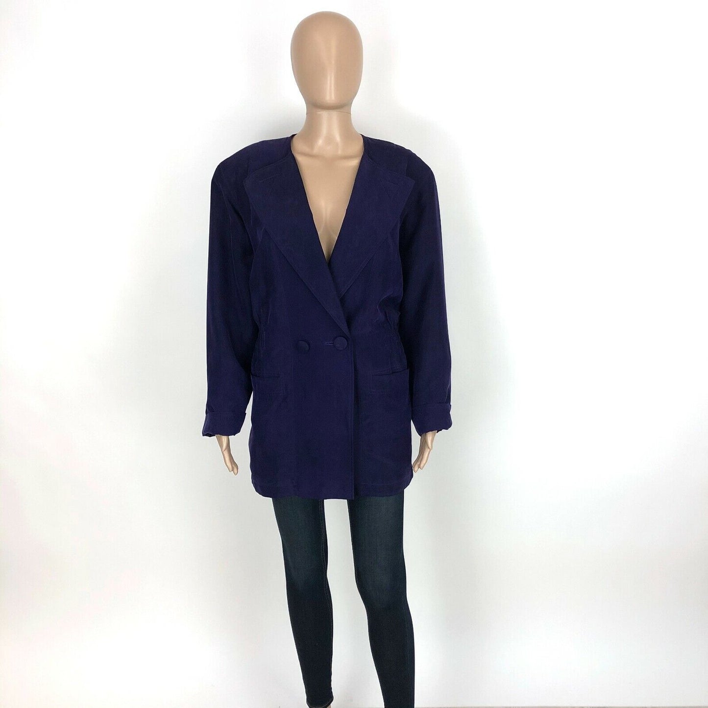 Gerry Weber 100% Silk Vintage Purple Jacket Size EUR 40 US 10 UK 12