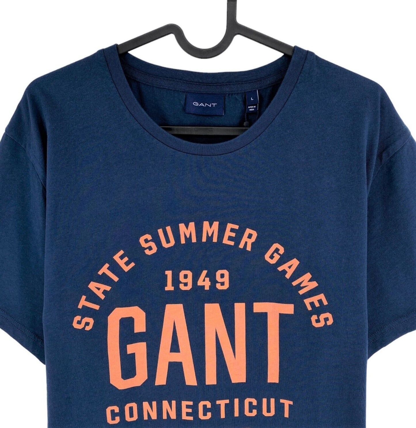 GANT Dark Blue Summer Graphic Crew Neck T-Shirt Size L