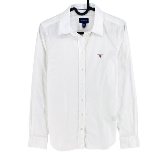 GANT White Solid Stretch Shirt Size EU 34 UK 6 US 4