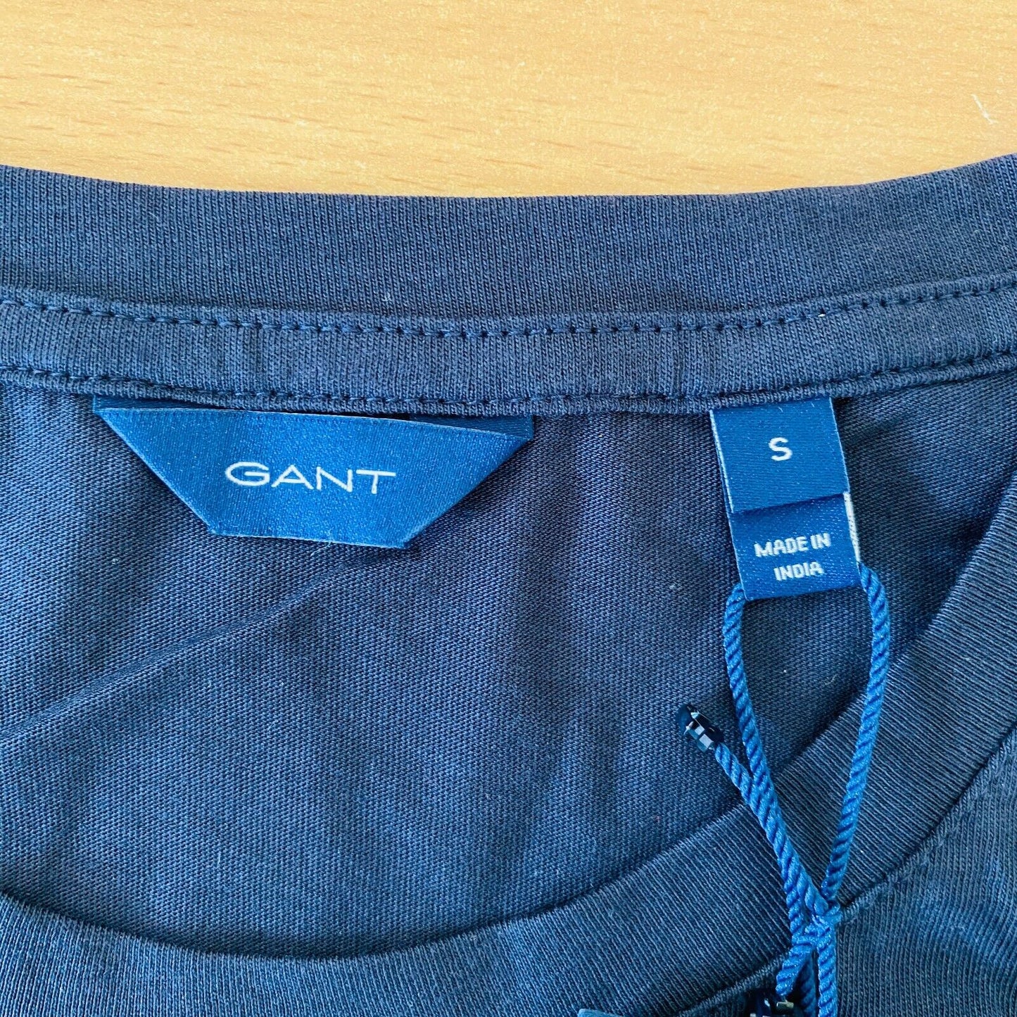 GANT Women Navy Blue Original Crew Neck T Shirt Size S