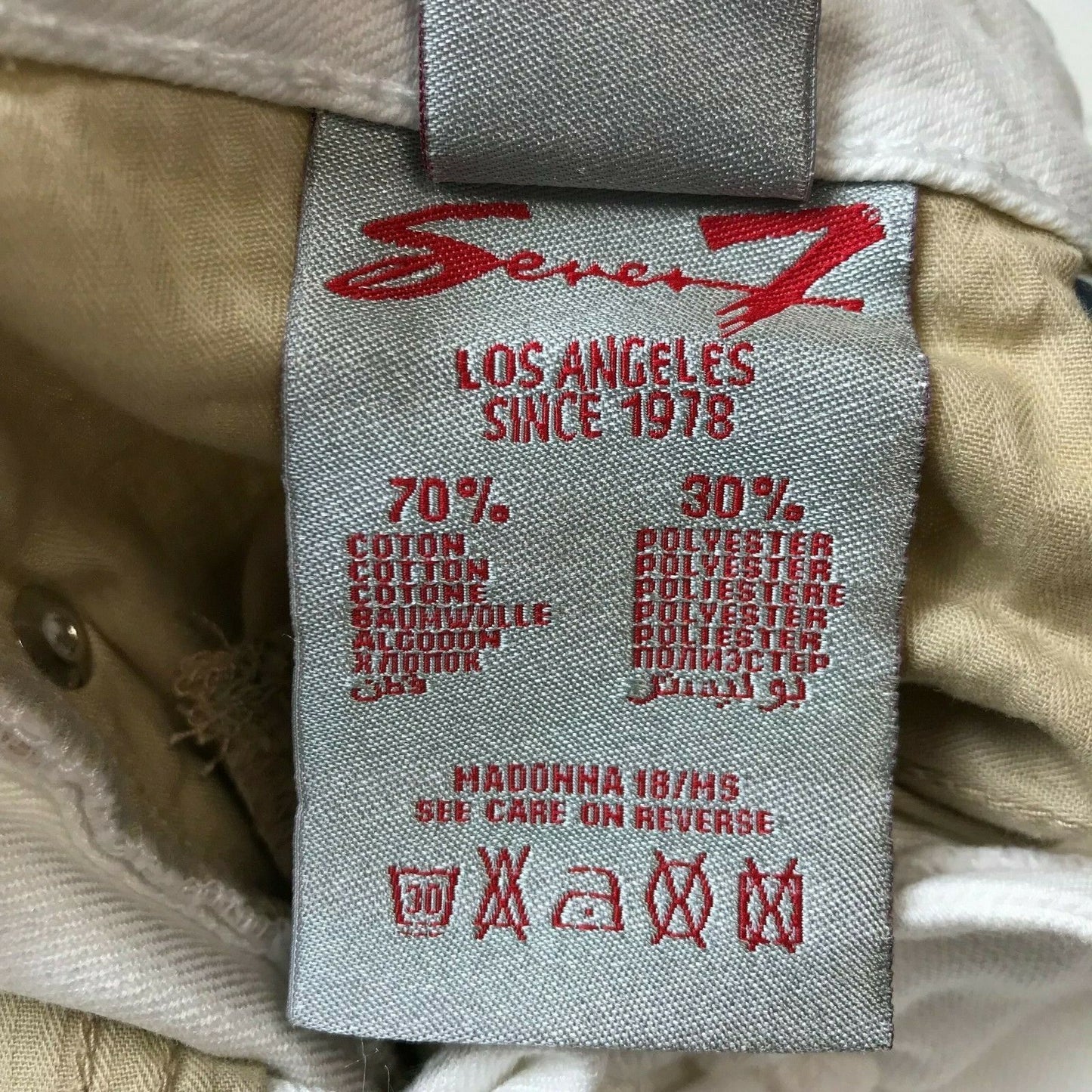 Seven7 MADONNA femmes blanc taille moyenne coupe droite régulière W25