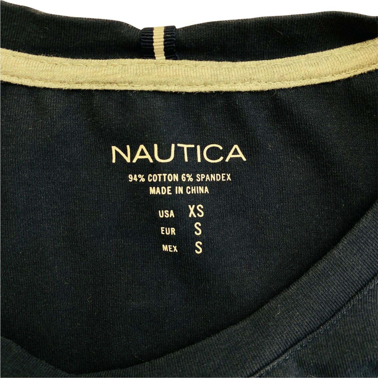 NAUTICA T-shirt à manches courtes et col rond bleu marine taille S