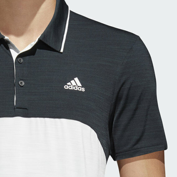 Adidas Golf Grey White Regular Fit Polo Shirt Top Size M