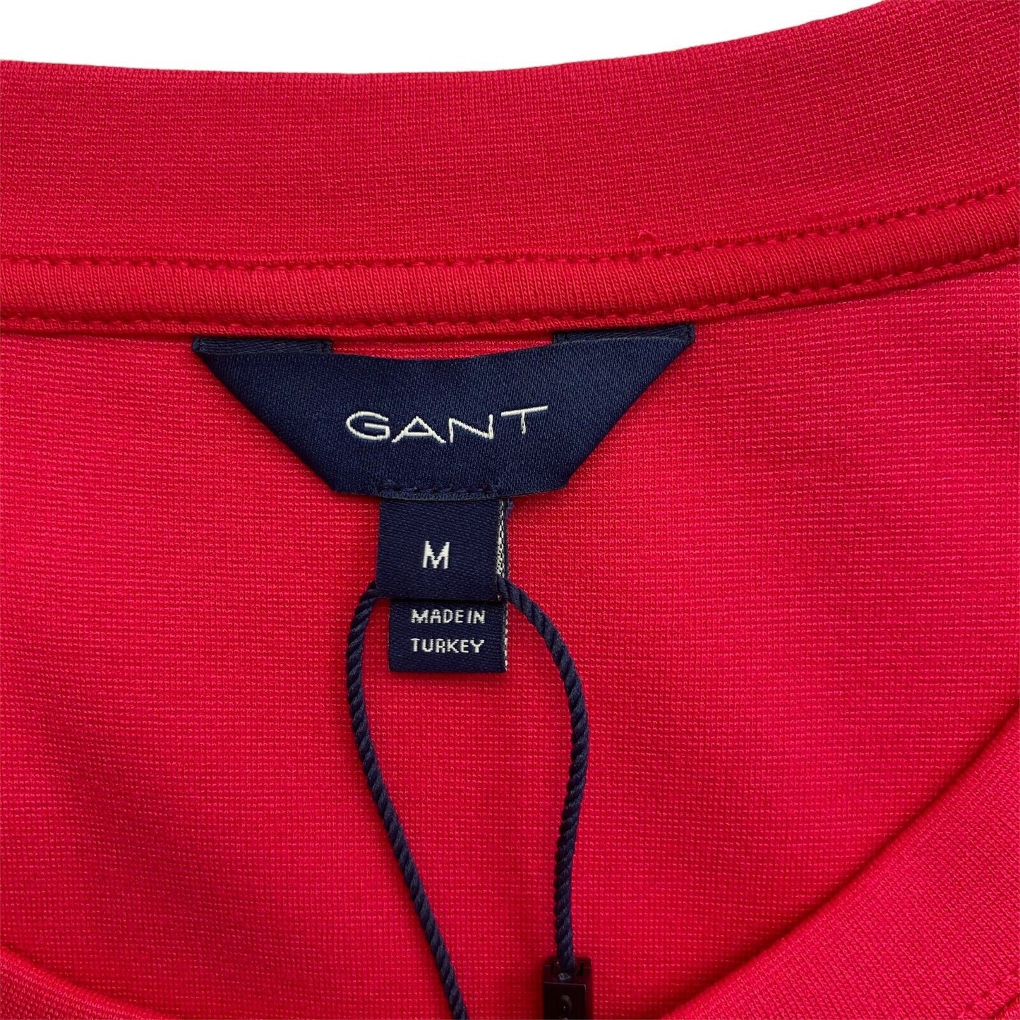 GANT Pink Flounce Detail Long Sleeves Crew Neck Dress Size M