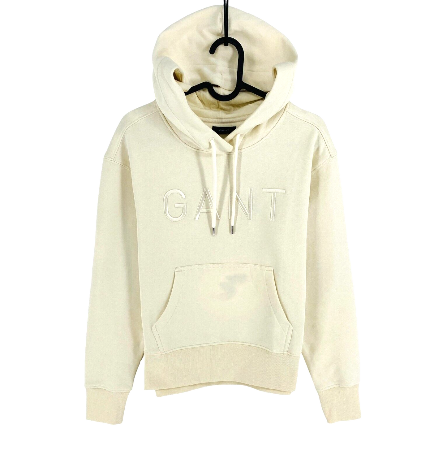 GANT Beige Tonal Logo Hoodie Pullover Sweater Size XS