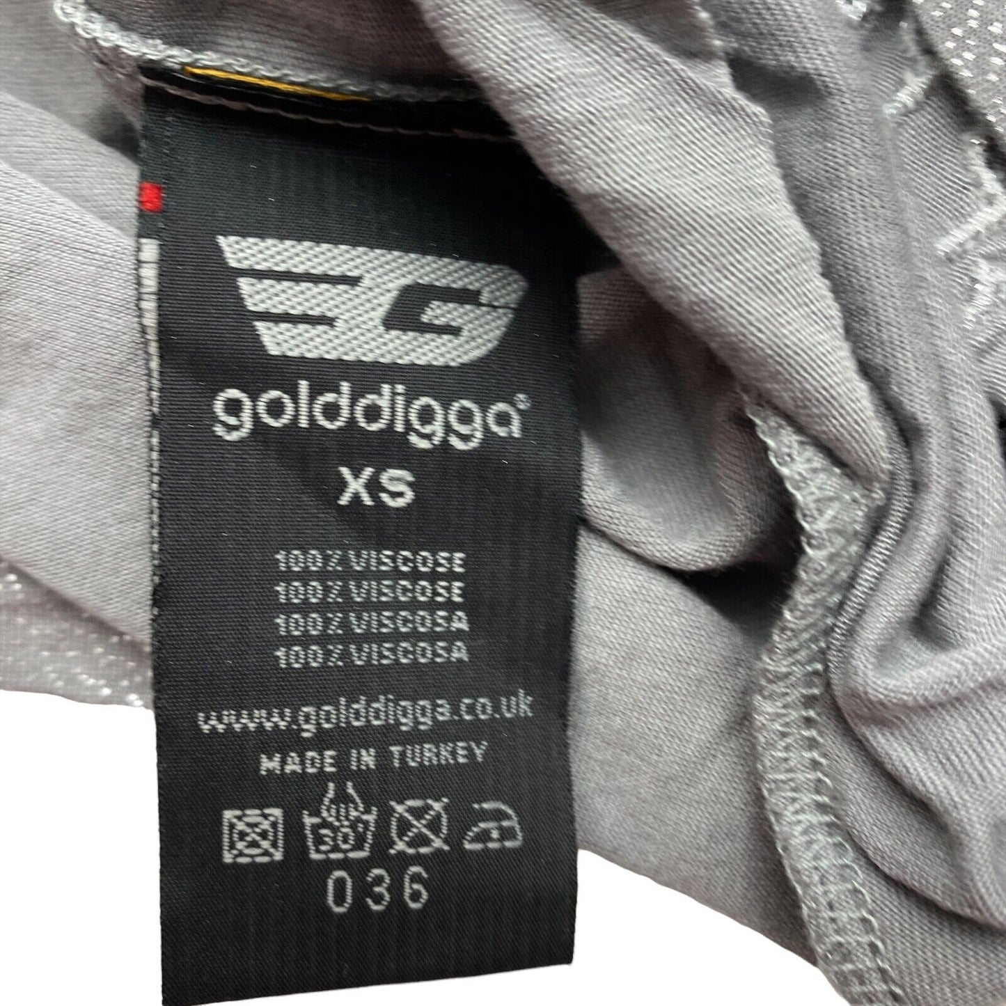 GOLDDIGGA Frostgraue ärmellose Neckholder-Bluse mit Rundhalsausschnitt, Größe XS S