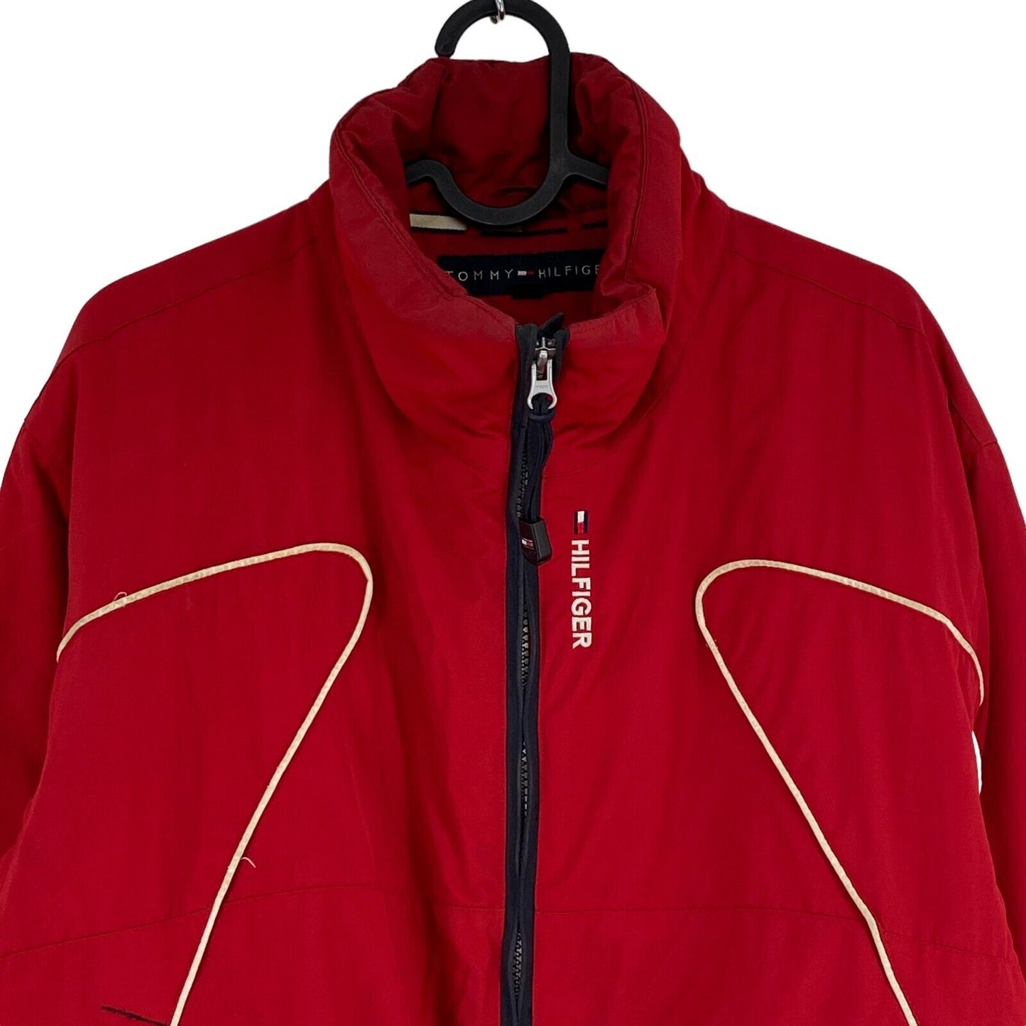 TOMMY HILFIGER Rétro Veste Rouge Manteau Taille M