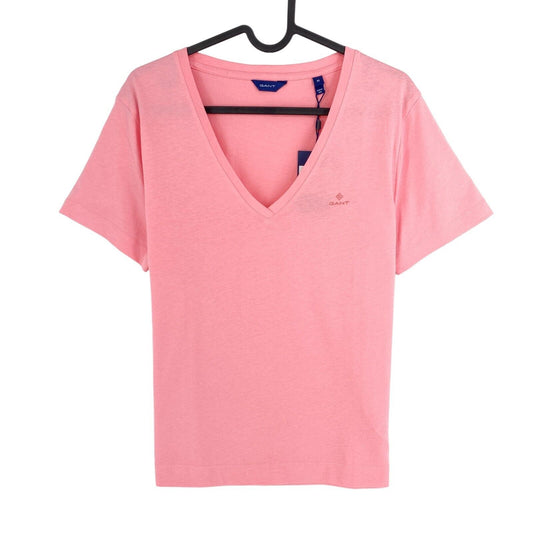 GANT Pink Original V Neck T Shirt Size M