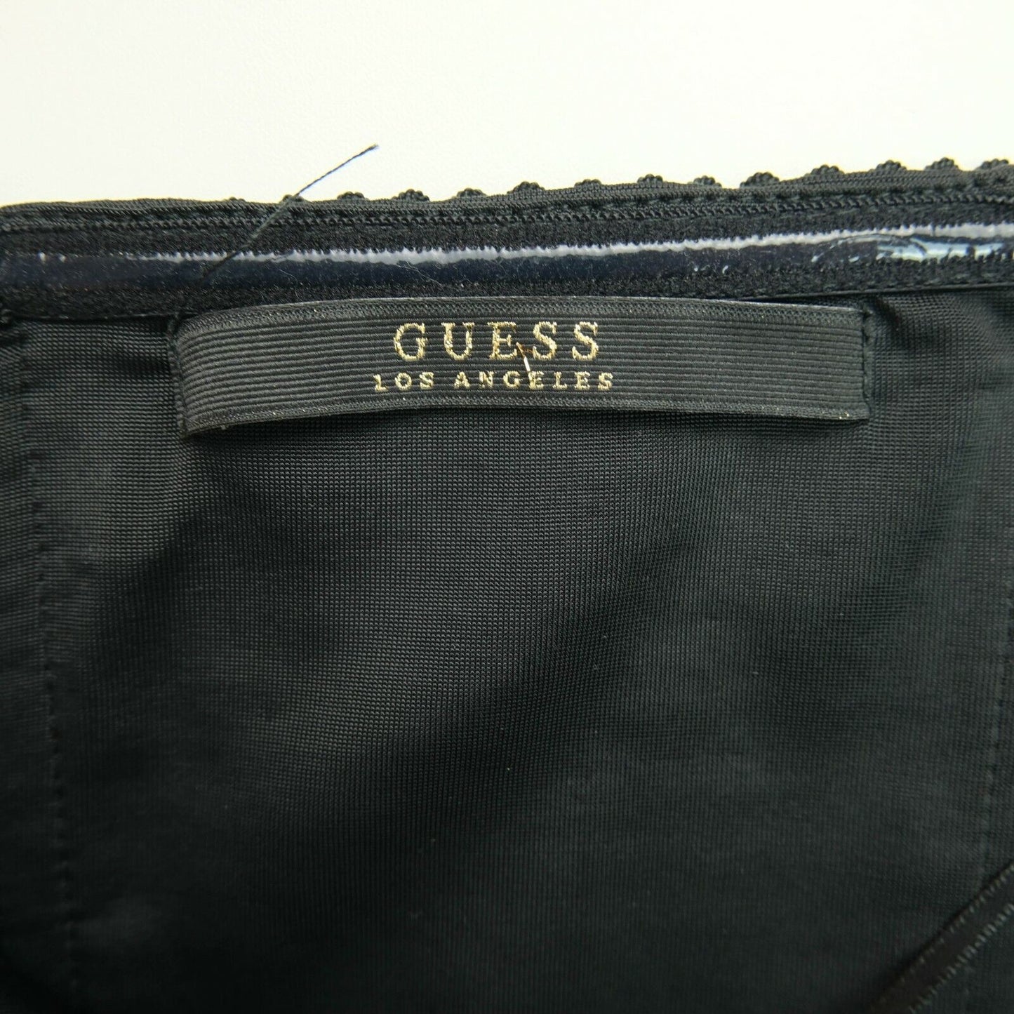 GUESS Schwarzes plissiertes trägerloses Sweetheart-Kleid, Größe XS