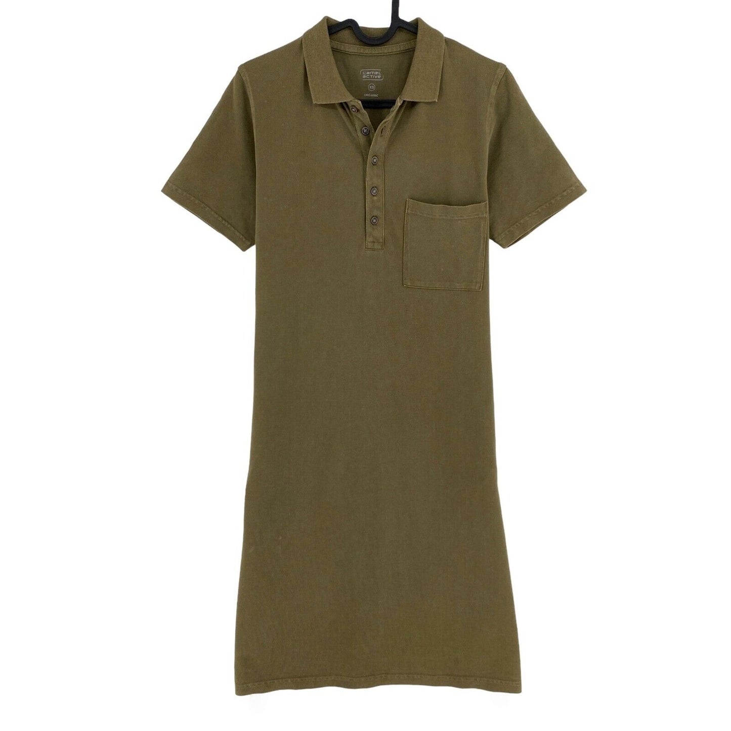 CAMEL ACTIVE Grünes Piqué-Poloshirtkleid, Größe XS