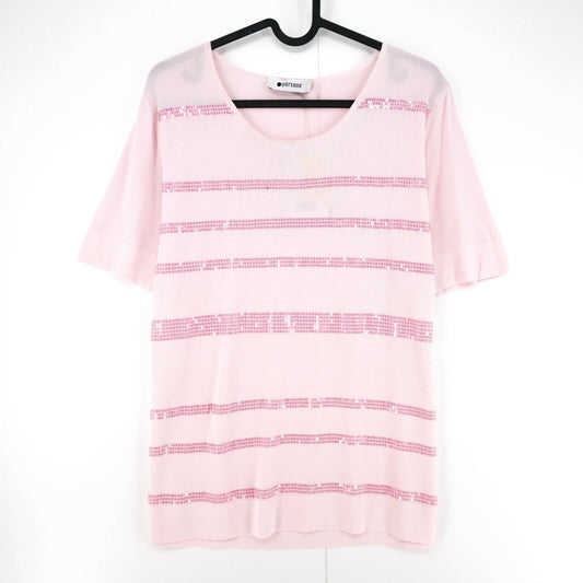 Persona Pink Boat Neck Top T Shirt Blouse Size S