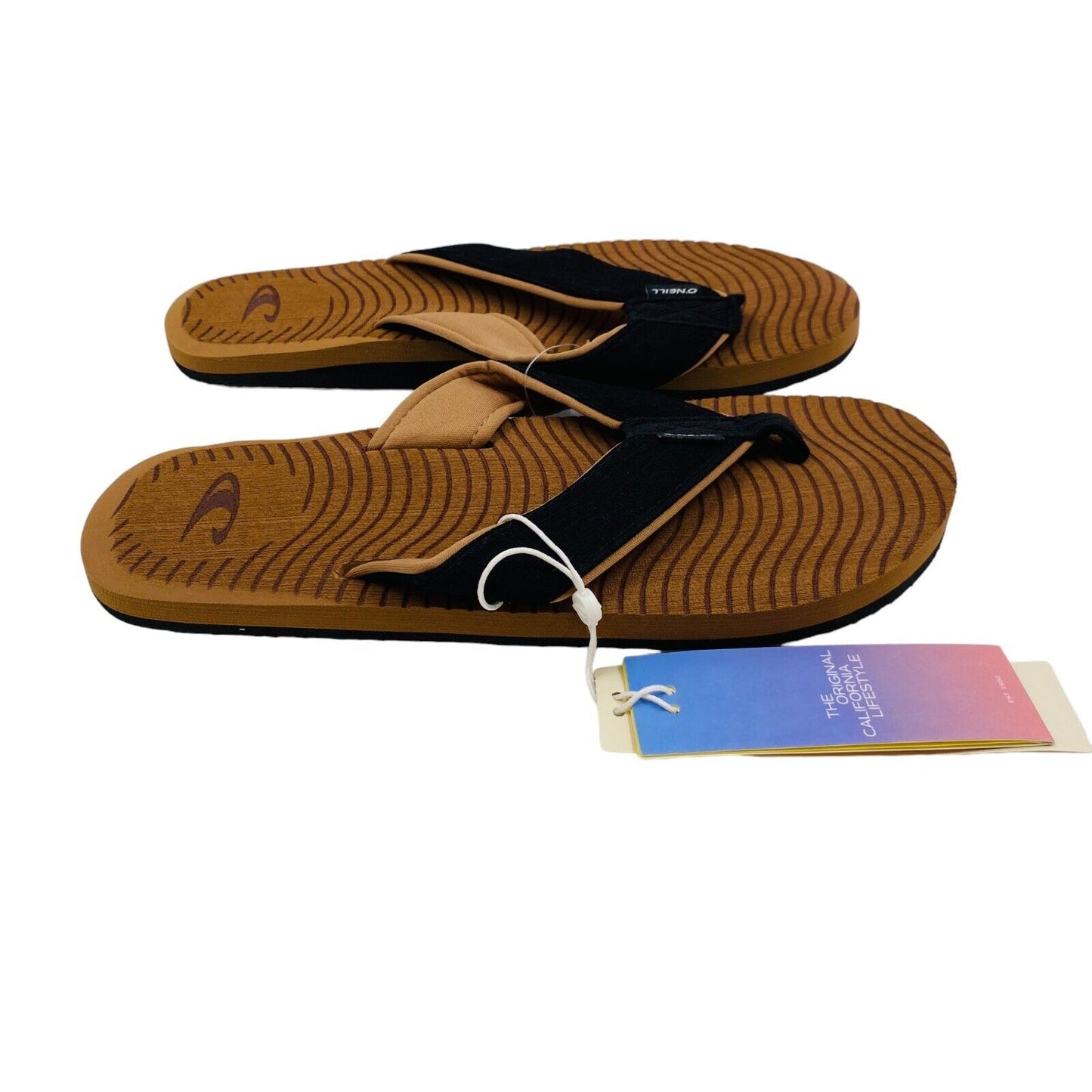 O'NEILL Brown Mens Beach Sandals Flip-Flops Size EU 39 UK 6 US 7