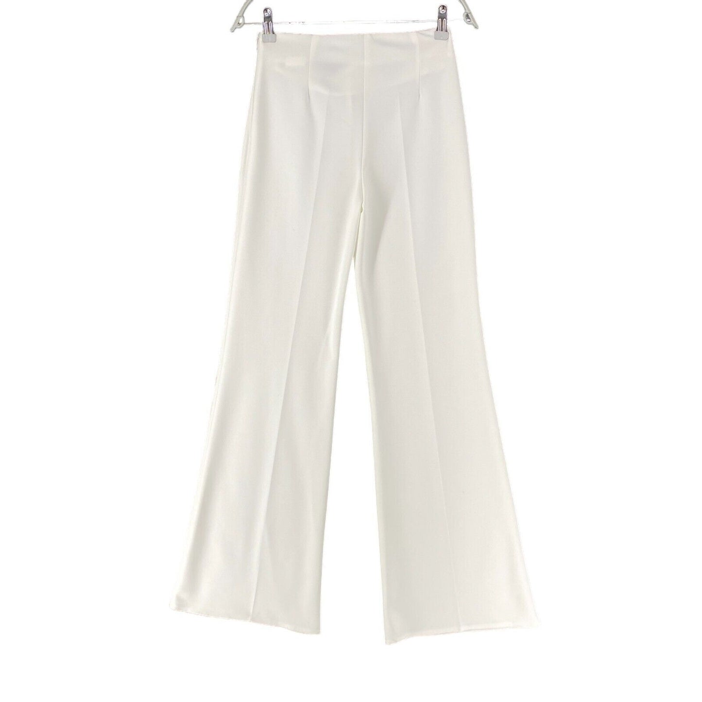 RINASCIMENTO Women White Wide Leg Bootcut Fit Dress Trousers Size XS W26