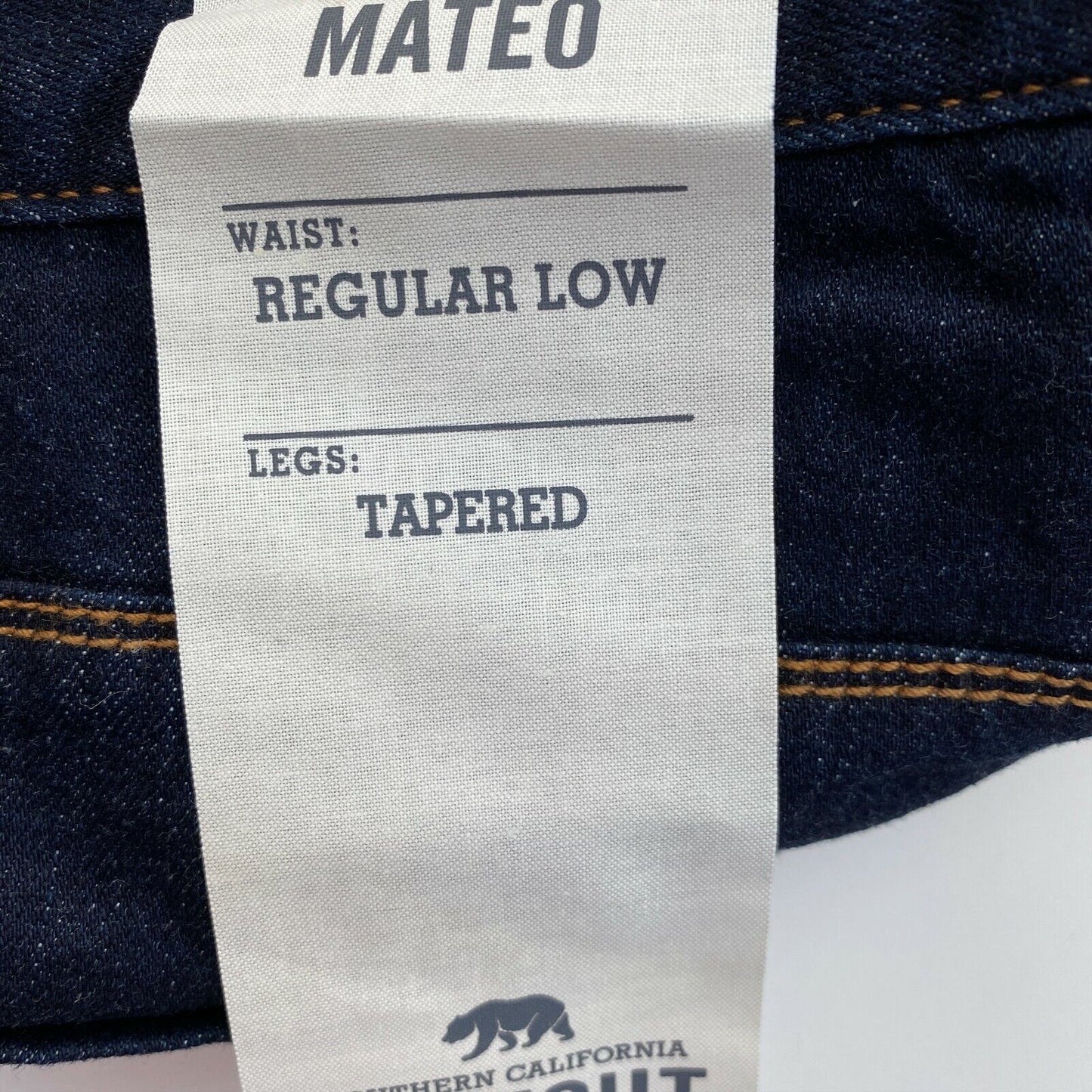 TIMEOUT Navy Blue Slim Fit Mateo Tapered Legs Jeans Size W32 W33 L34