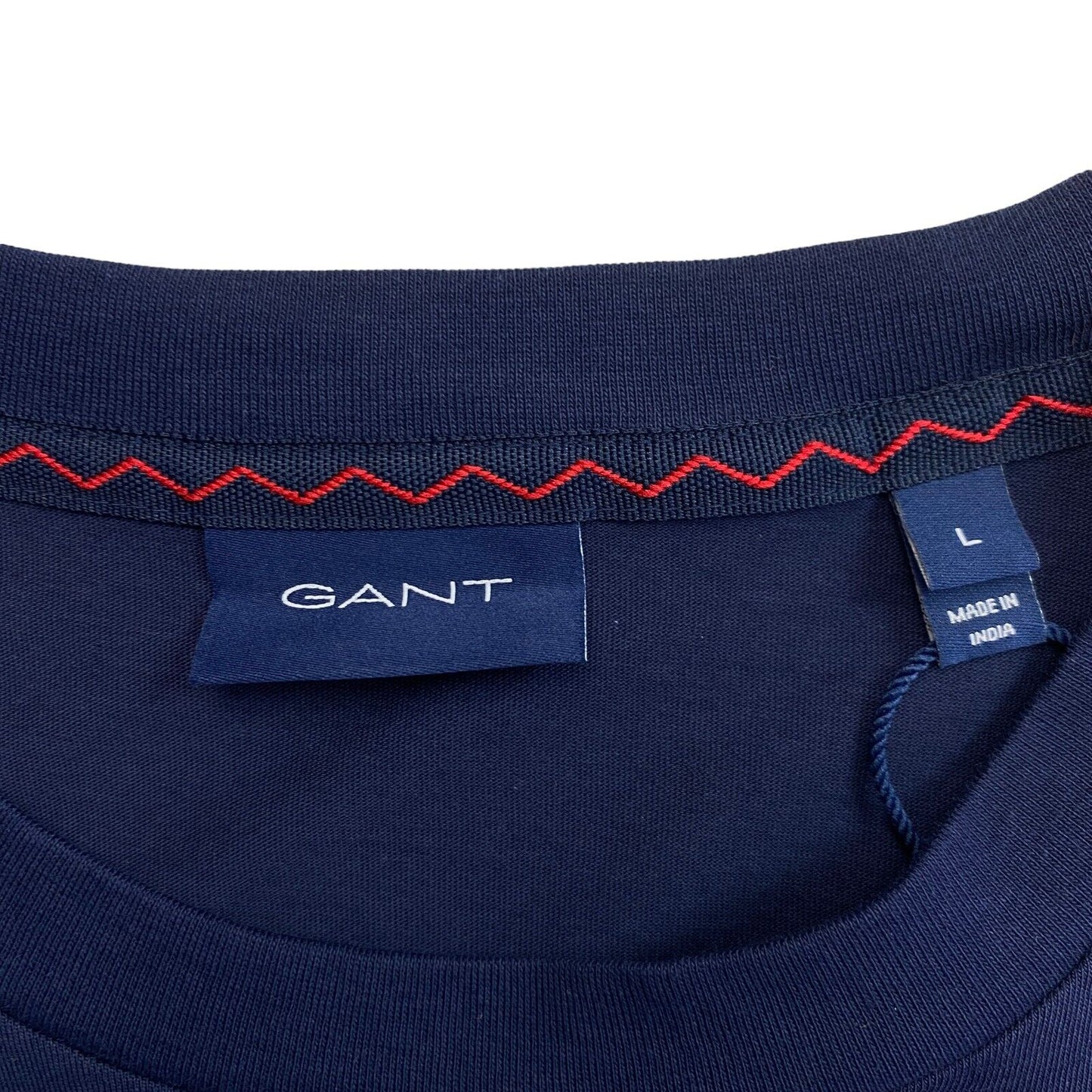 GANT T-shirt à manches longues et col rond nautique bleu marine taille L