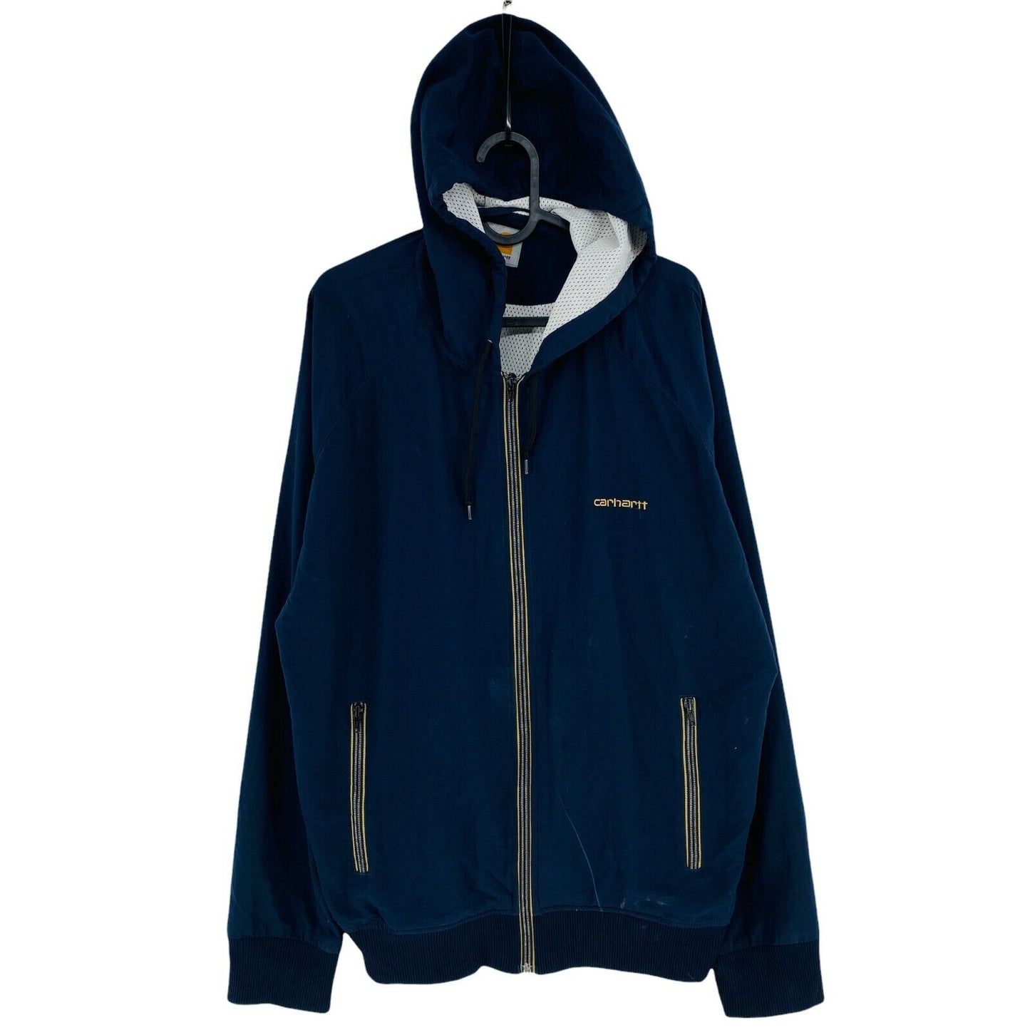 CARHARTT Navy Blue Hooded Area Jacket Coat Size XL