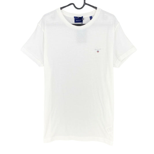 GANT White Original Logo Slim Crew Neck T Shirt Size M