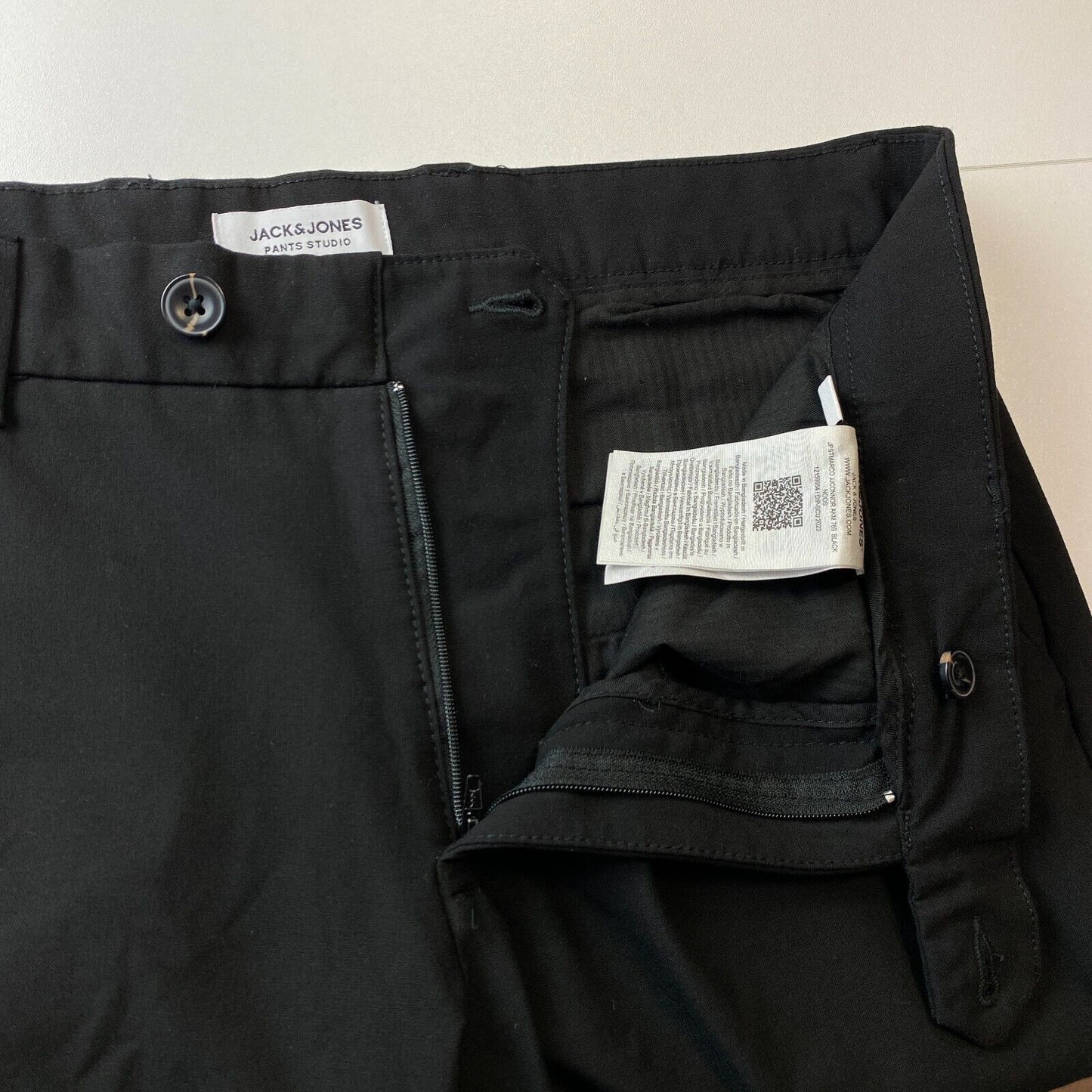 JACK &amp; JONES Pantalon habillé coupe slim extensible noir W33 L32