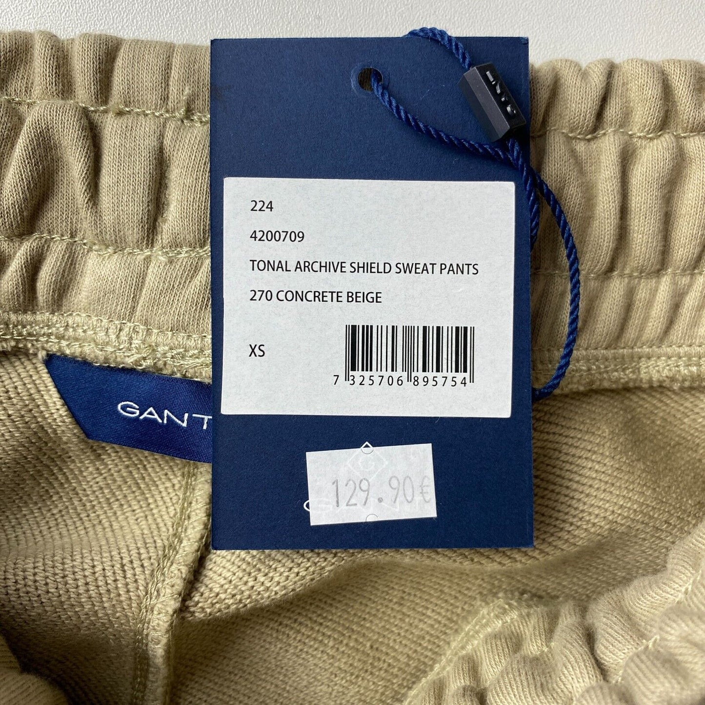 GANT Women Beige Regular Fit Sweat Pants Trousers Size XS