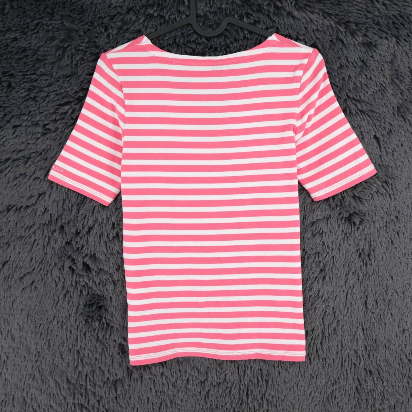 GANT Pink Striped Crew Neck T Shirt Size S