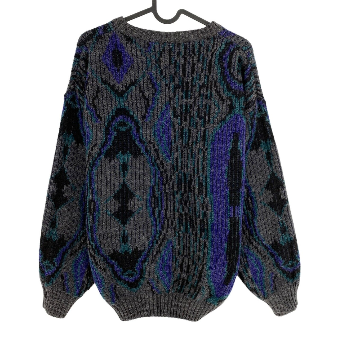 Cosby Vintage Retro 90s Sunray Blue Sweater Jumper Size EU 50 UK/US 40