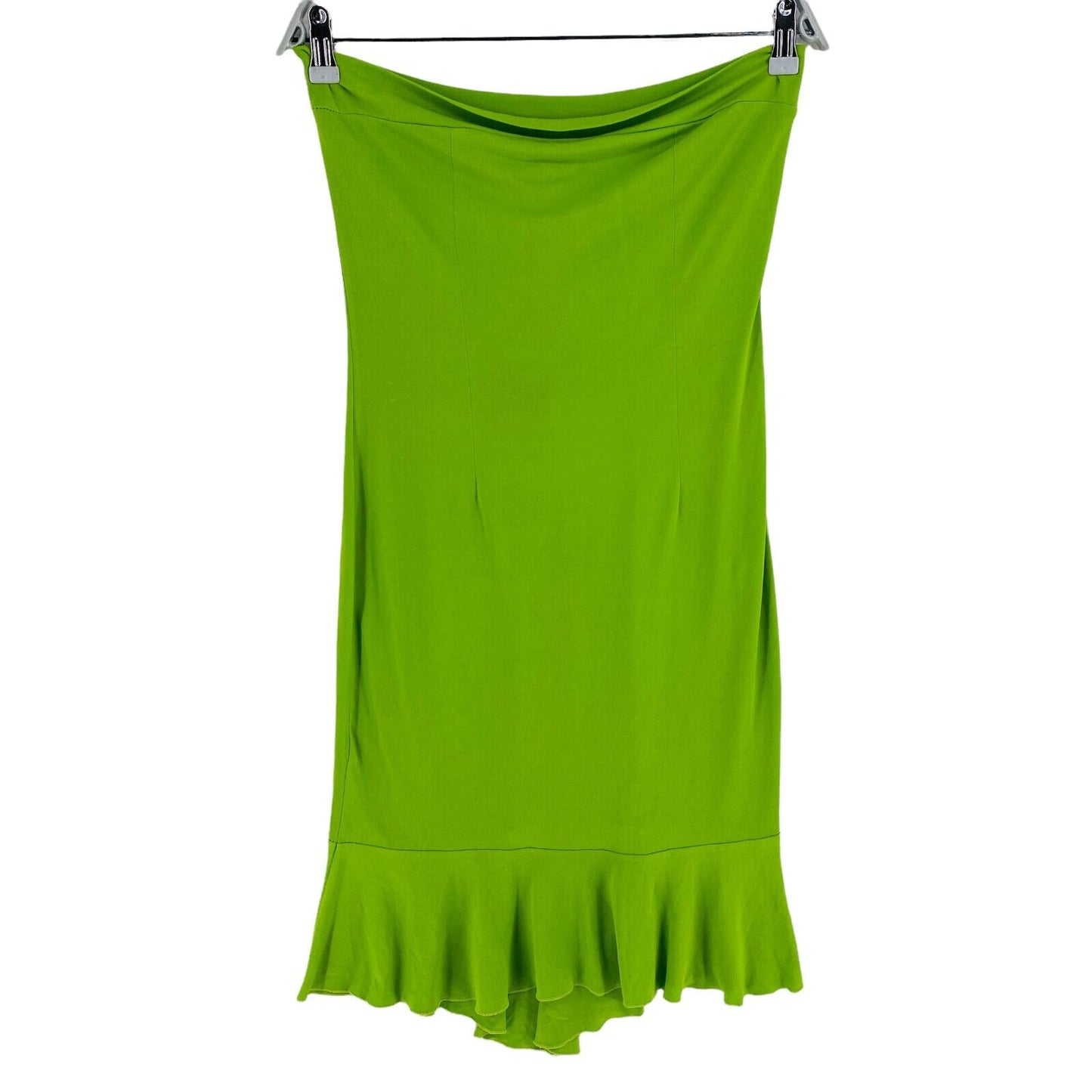 Laura Conti Green Sleeveless Off The Shoulder High Low Shift Dress Size S