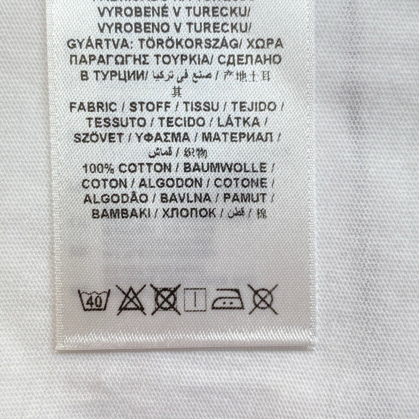 GANT T-shirt à col rond avec logo blanc Taille M