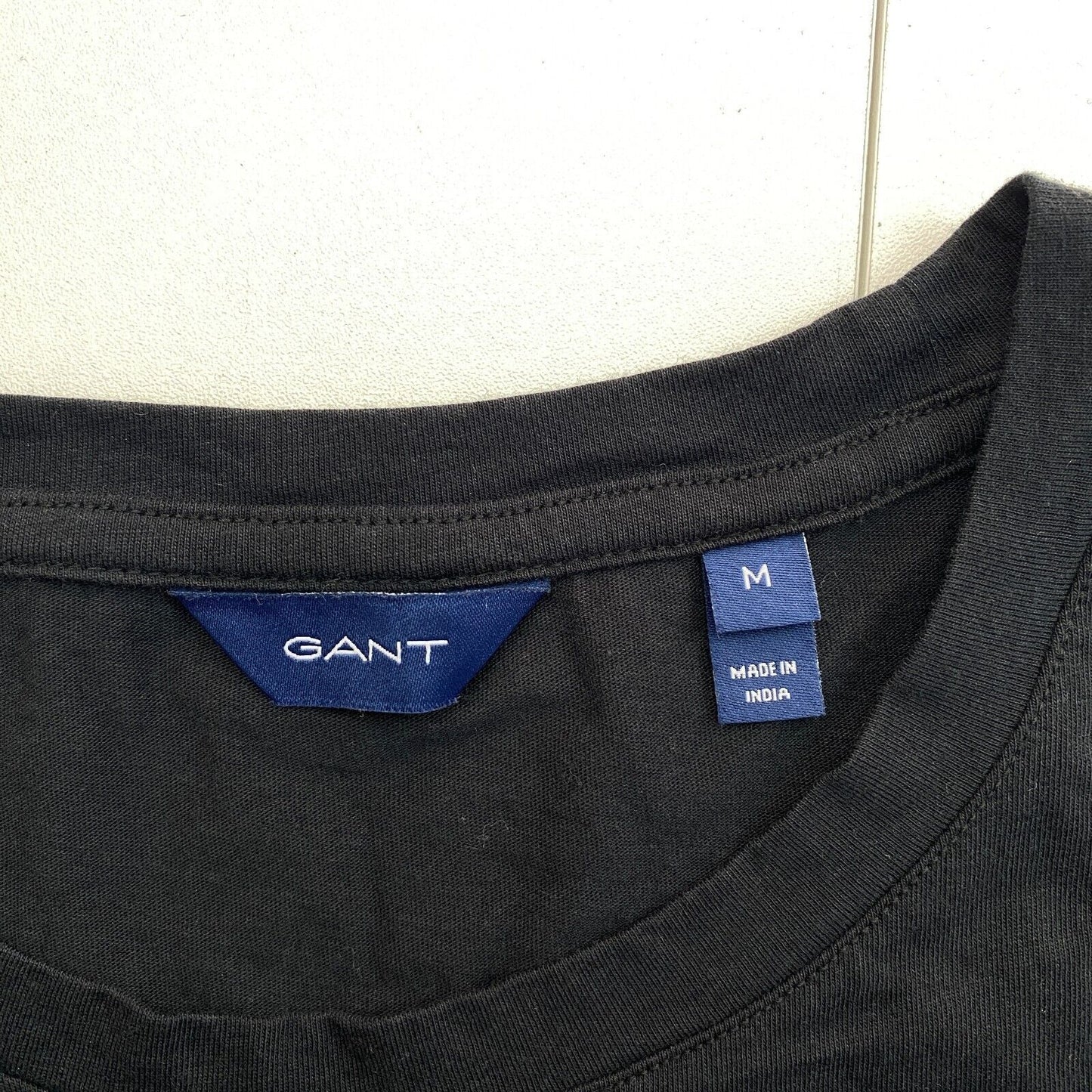 GANT Women Black Original V Neck Short Sleeves T Shirt Size M