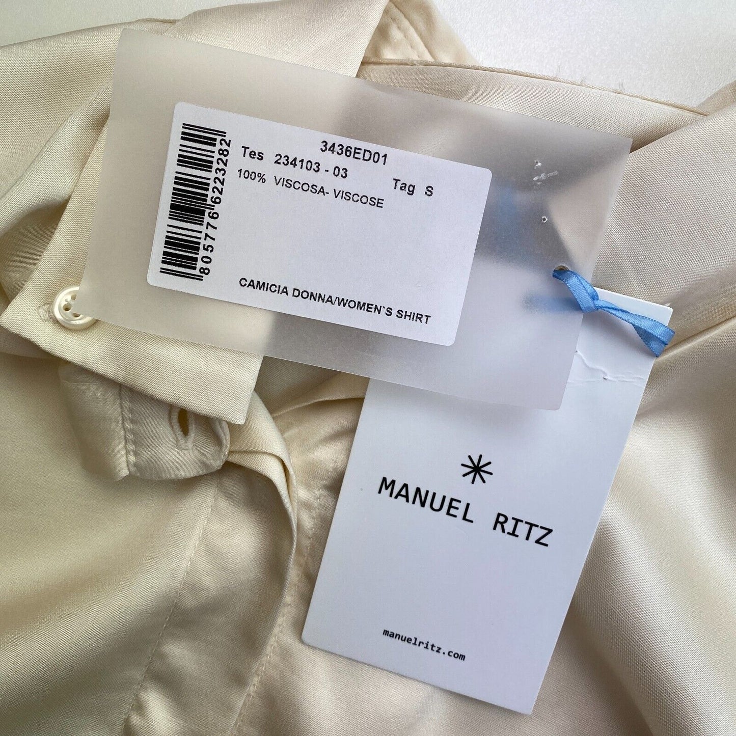 MANUEL RITZ Beige Shirt Size S