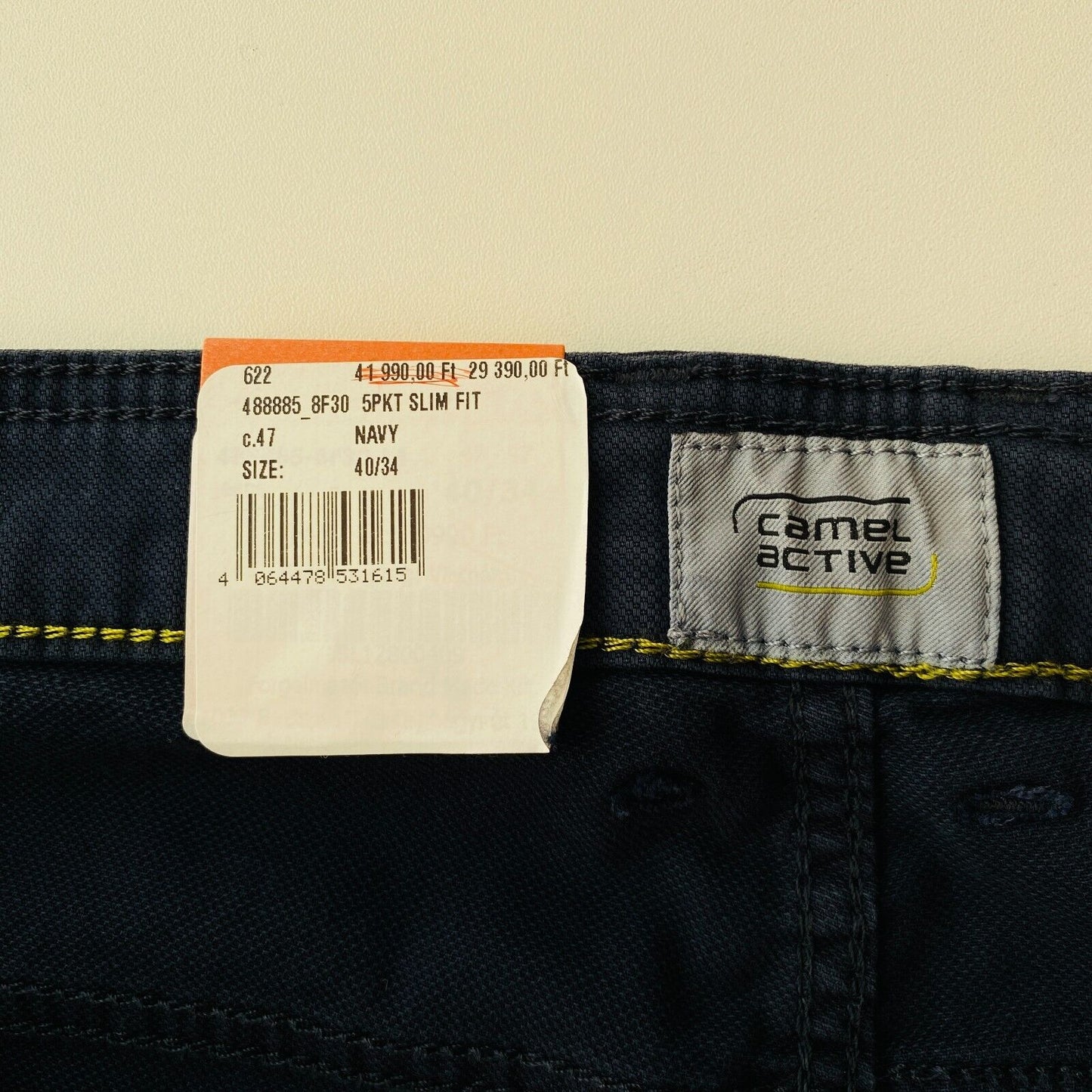 Camel Active Mens Dark Blue Stretch Slim Fit Jeans W40 L34