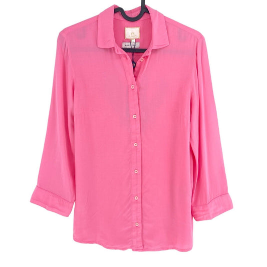 LA MARTINA Chemise Manches Longues en Sergé de Viscose Rose Taille 2 / S