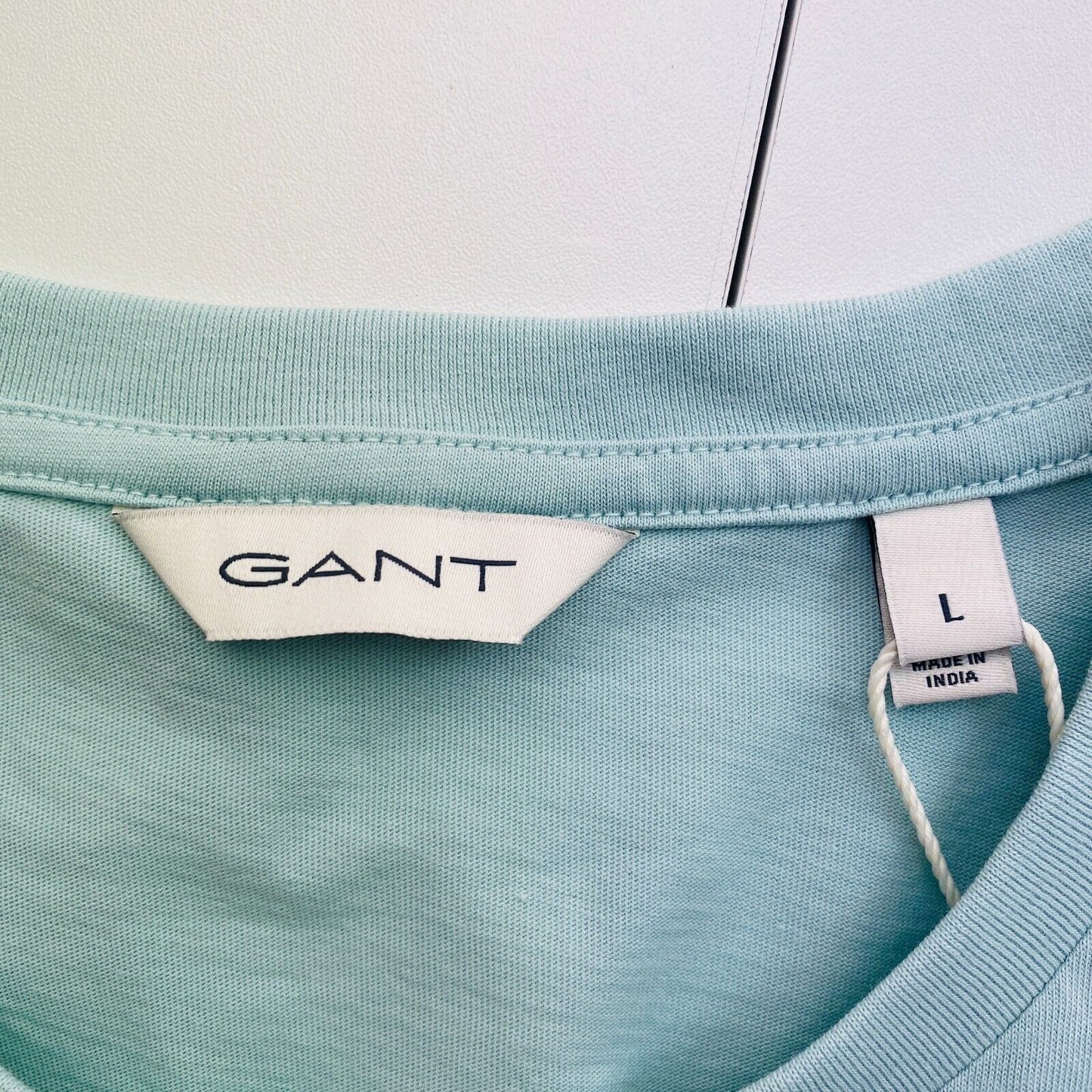 GANT Women Dusty Blue Reg Tonal Shield Crew Neck Short Sleeves T Shirt Size L