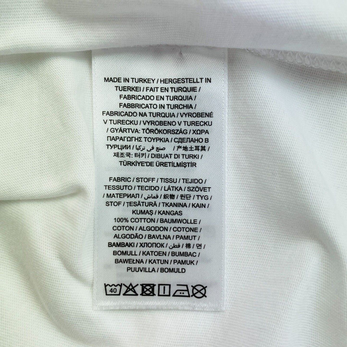 GANT White Logo Crew Neck T Shirt Size S