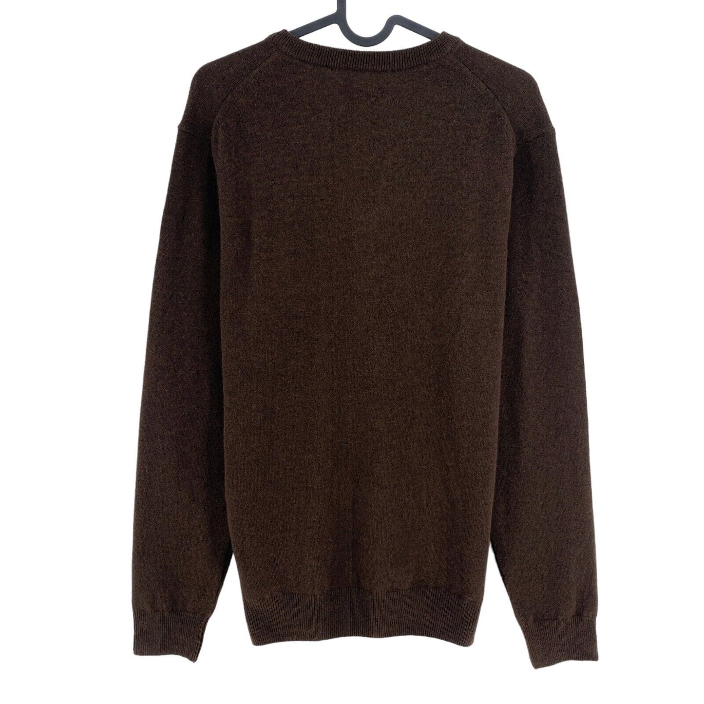 GANT Dark Brown 100% Wool V Neck Sweater Pullover Size S