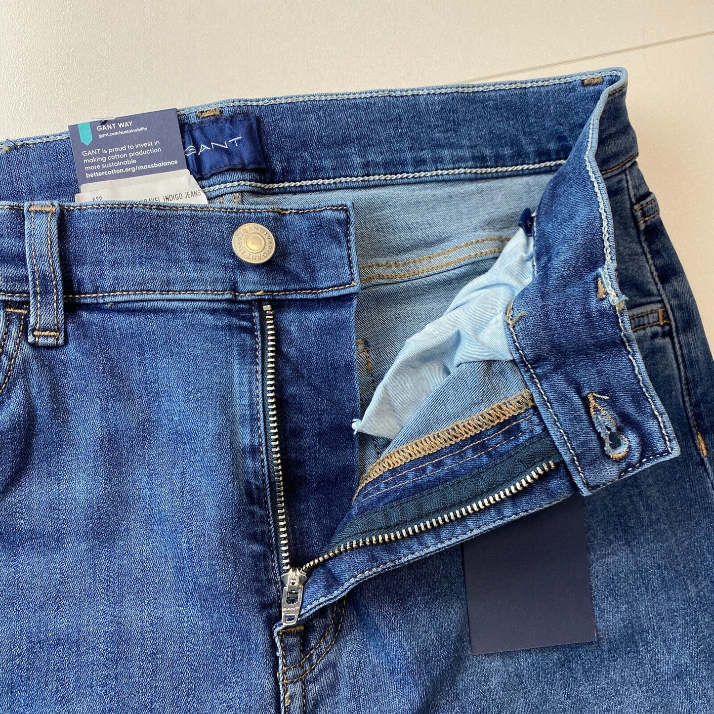 GANT NELLA Damen Jeans in Skinny-Fit, Blau, Größe M, W28, L30