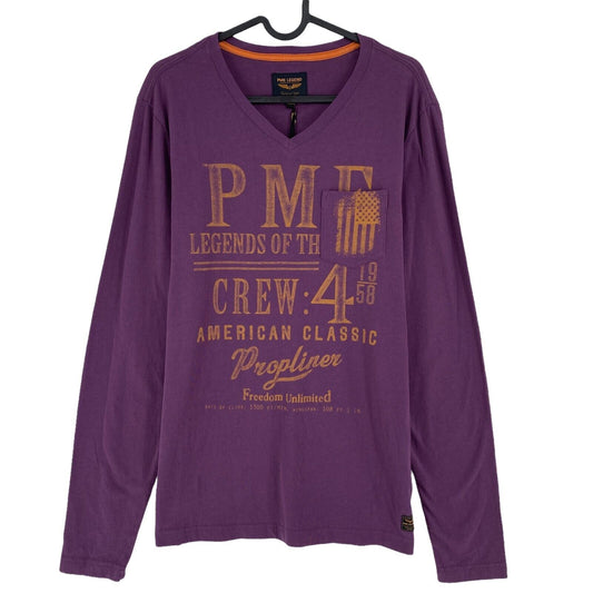 PME LEGEND Purple Round Neck Jumper Size M