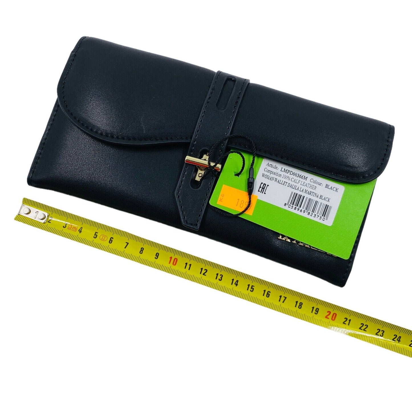 La Martina Black Dalila 100% Leather Wallet