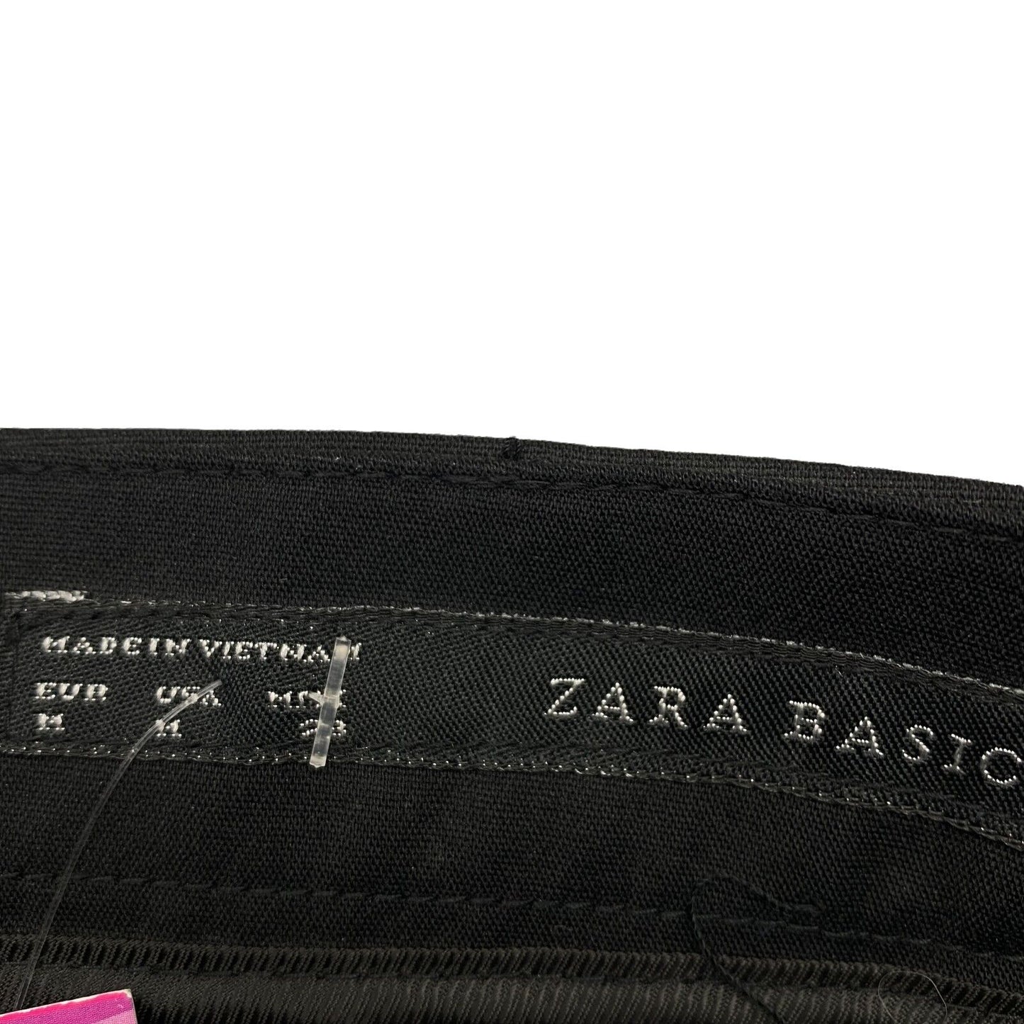 ZARA BASIC Schwarzer Baumwollmischung Gerader Rock und Bleistiftrock Größe M